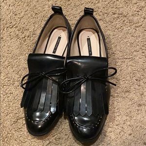 Zara Black Mocassins. Brand new.